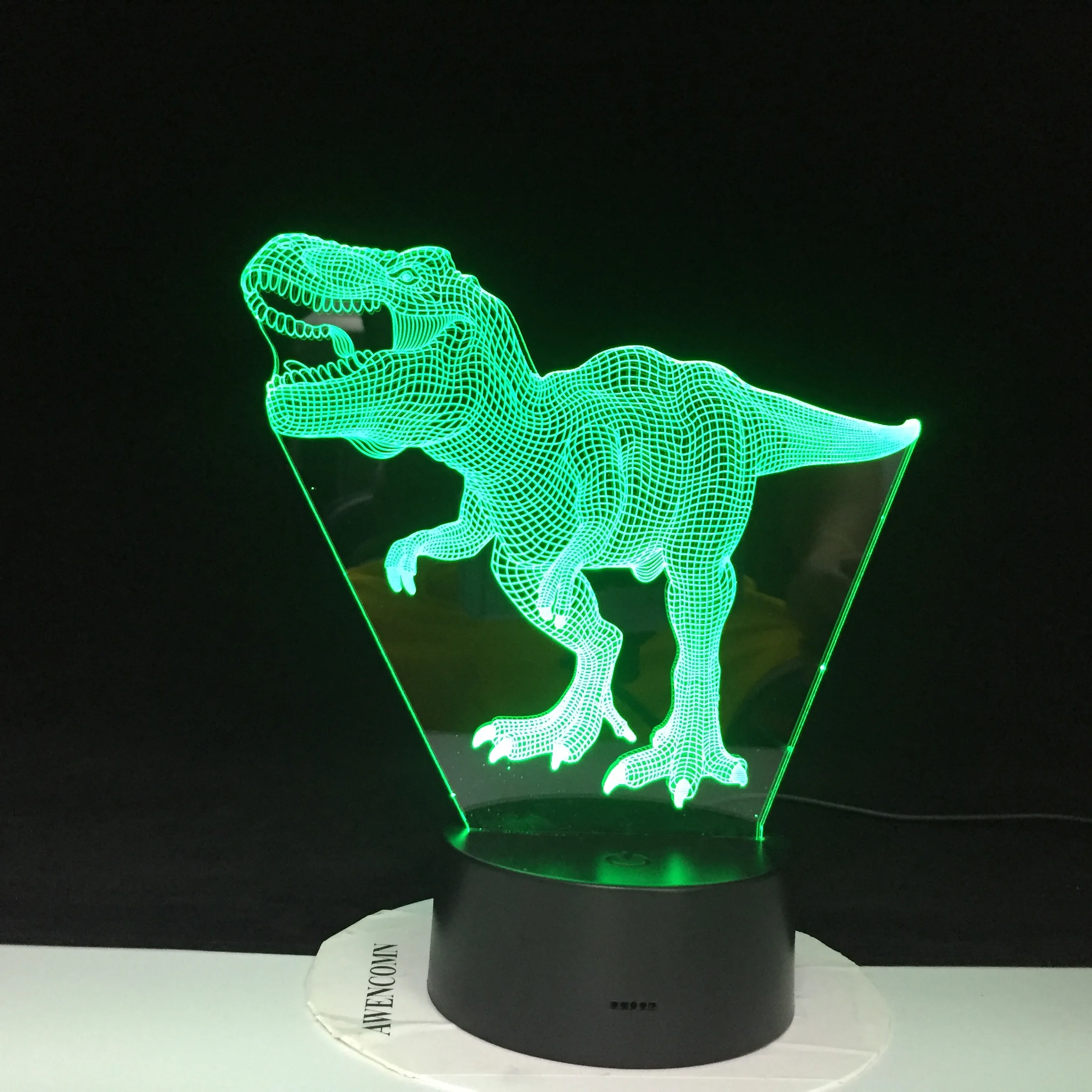 Динозавр светодиодный 3d ночник настольная сенсорный Удаленная Настольная лампа
