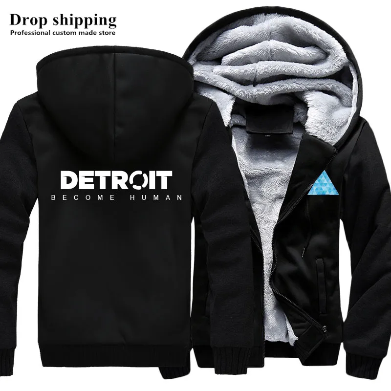 Прямая поставка США SZIE Детройт: стать человеком толстовки мужские куртки Зимние