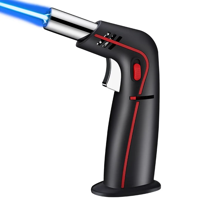 large capacity windproof bbq kitchen gas lighter jet torch butane cigar cigarette lighter metal jewelry welding lighter gadgets free global shipping