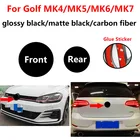Наклейки из углеродного волокнаматового черногоглянцевого черного цвета без разборки передний значок на гриль или Задняя эмблема наклейки для Golf 7 7,5 MK7MK7.5