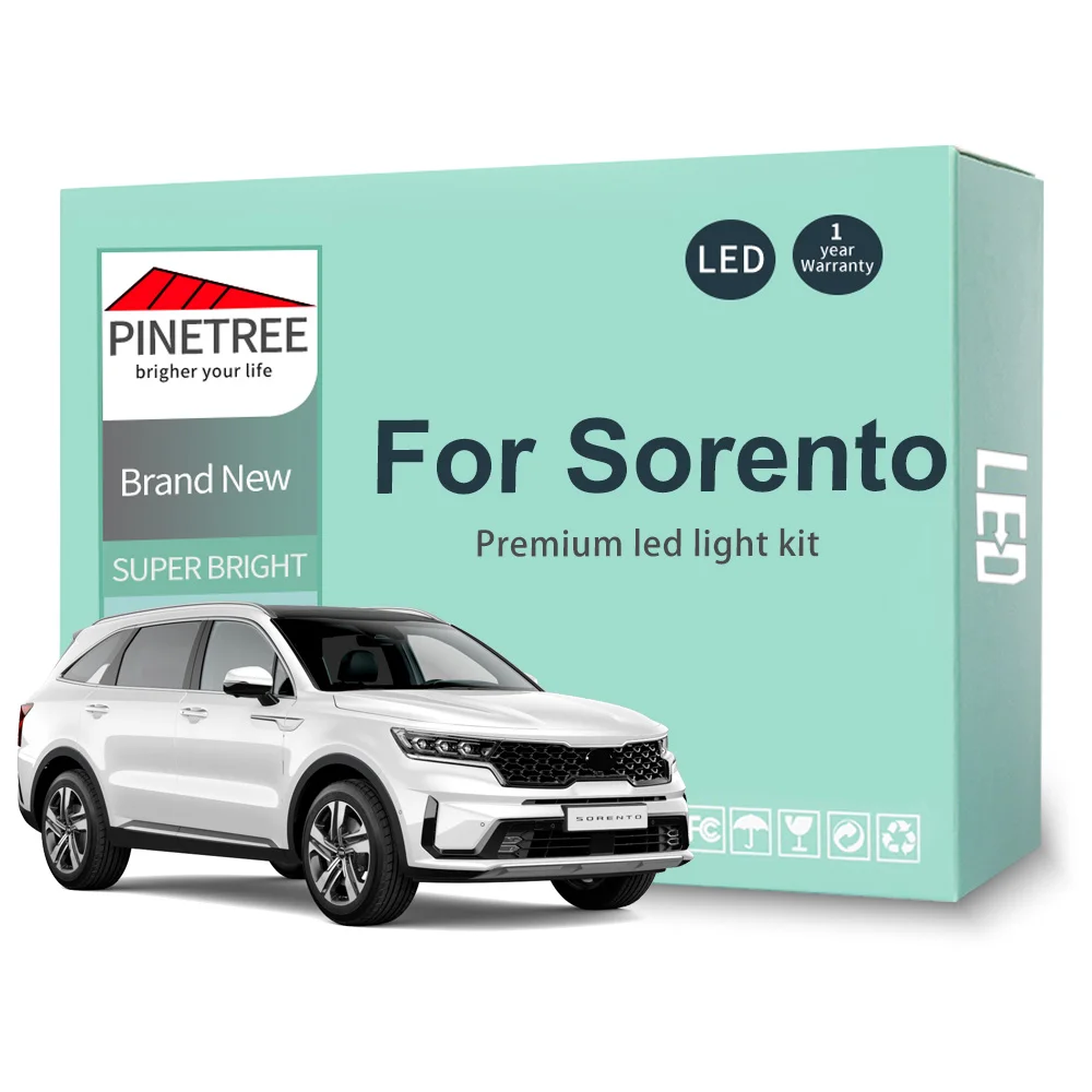 

9Pcs Led Interior Light Kit For Kia Sorento 4th Gen MQ4 2021 2020 LED Bulbs Dome Map Vanity Mirror Lights Canbus