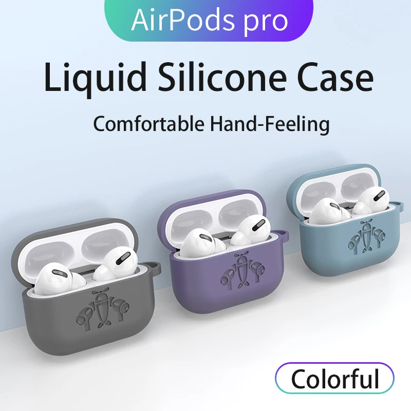 Силиконовый чехол VAORLO для Airpods Pro с рисунком в виде самолета Apple 3 наушников Air Pods pro