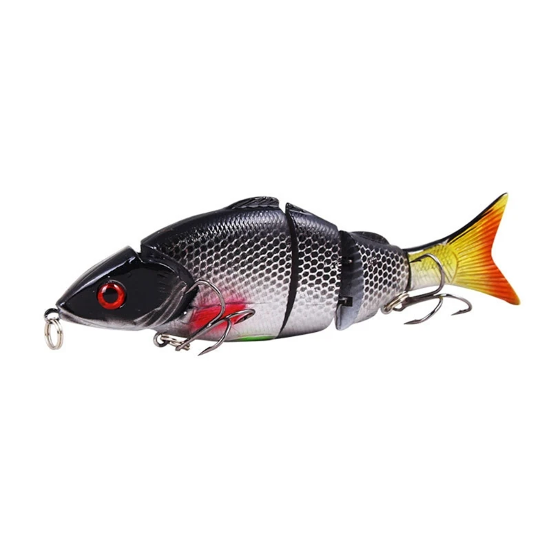 

Y1UC Wobblers Pike Fishing Lures Artificial Multi Jointed Hard Bait 125mm/21.3g Trolling Crankbait Fishing Tackle