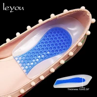 leyou silicone gel heel cups shoe cushion insoles heel spurs massager gel pad soft cushion insert foot care pads