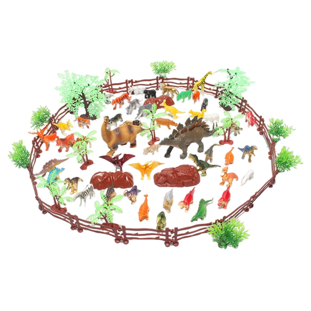 

79x Animals Toys Zoo Park Figures for Boy Kids Child Children DIY Gifts