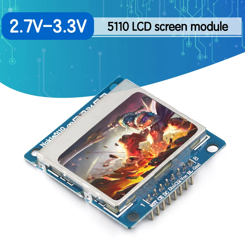 Умная электроника ЖК модуль монитор с синей подсветкой адаптер PCB 84*48 84x84 LCD 5110 N0kia
