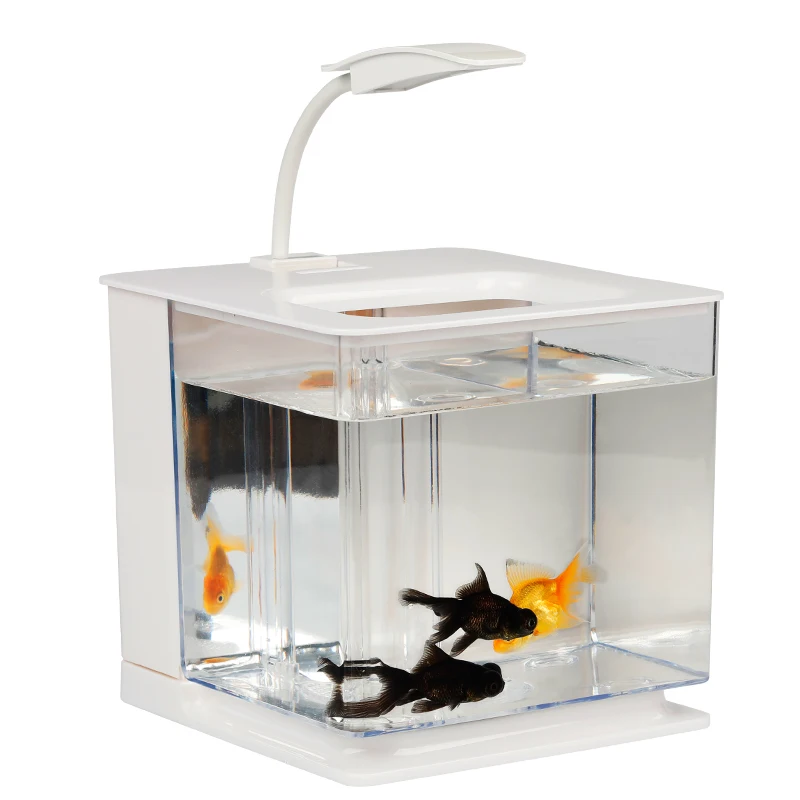 Аквариум для гостиной маленький настольный домашний креативный акриловый