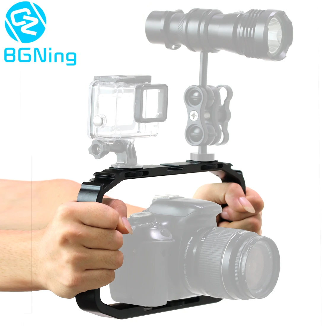 Ручной Камера клетка для DJI OSMO экшн/YI/EKEN Gopro iPhone 7 6 Plus смартфон Стенд держатель