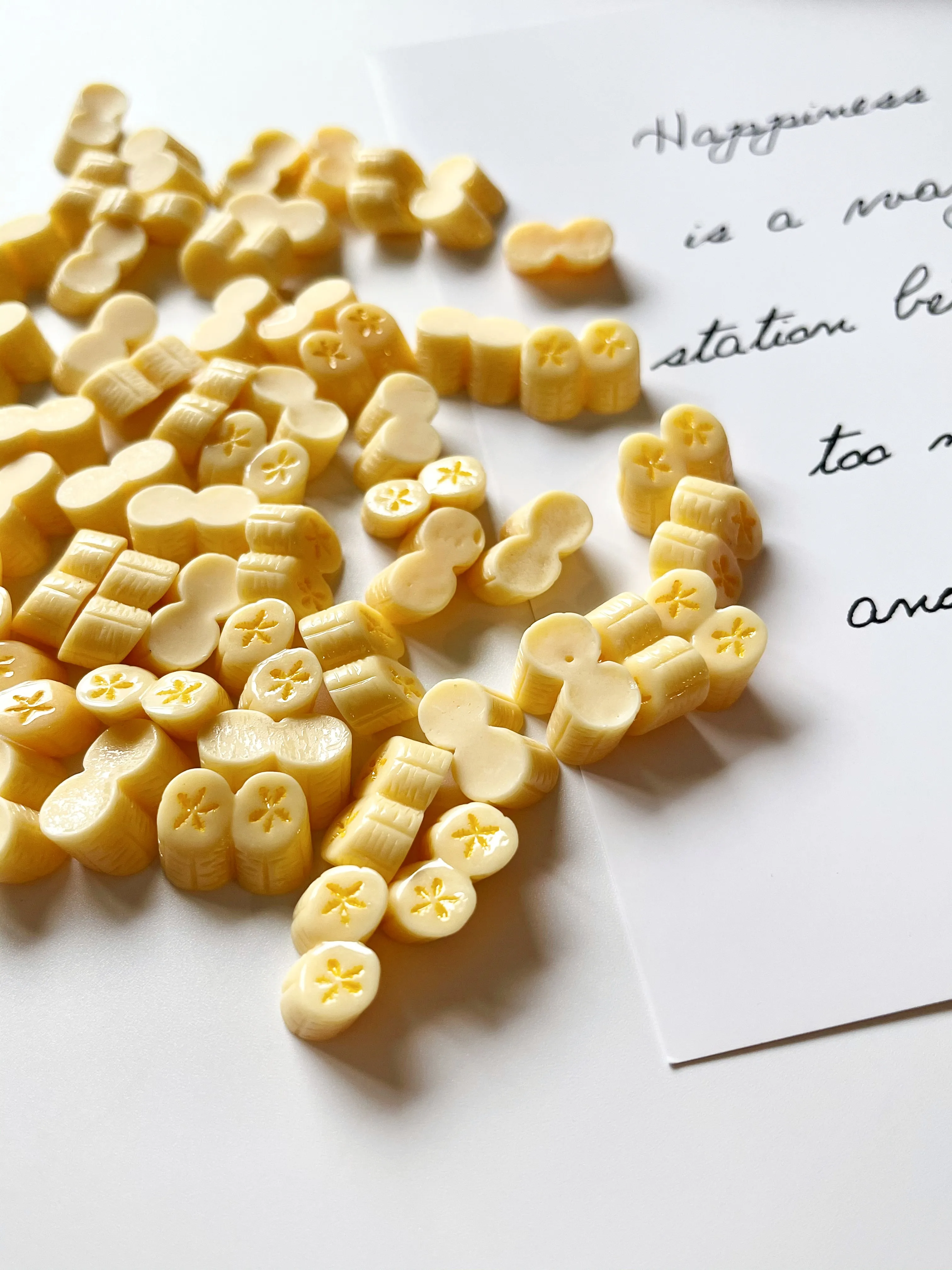 100 шт./лот большой размер смола банан модель украшения детали Мини имитация