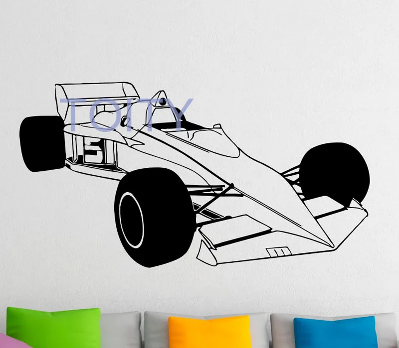 29 дизайнов спортивный автомобиль гоночная скорость быстрая F1 настенная художественная наклейка высечка Виниловая наклейка для спальни дома Декор Фреска - Цвет: H55cm x W114cm