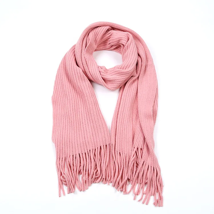 

DANKEYISI Solid Pure Color Winter Warm Women Scarves Long Tassel Scarf Lady High Quality Female Shawl Hot Sale Men Scarf