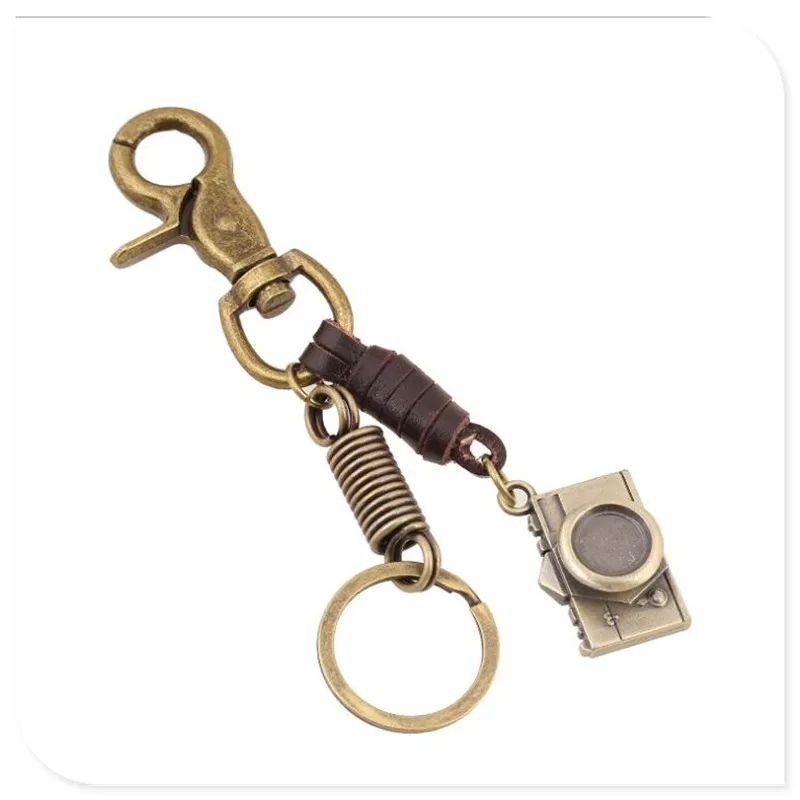 Punk Manufacturers Direct Sale Men Vintage Leather Key Chain Alloy Camera Decoration Pendant Girls Backpack | Украшения и