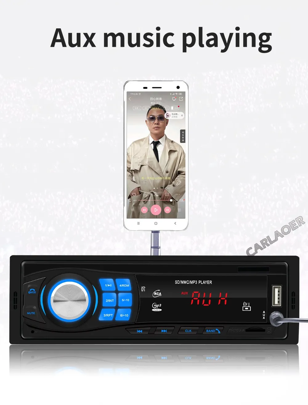 Bluetooth Autoradio 12V Car Stereo Radio FM Aux-IN Input Receiver SD USB In-dash 1 din Car MP3 Multimedia Player
