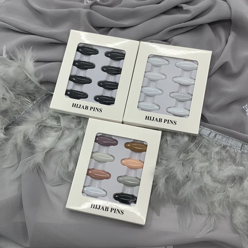 

8 шт., булавка для шарфа, разноцветная Пряжка, защитные булавки для мусульманского хиджаба, пластиковые аксессуары для шарфа
