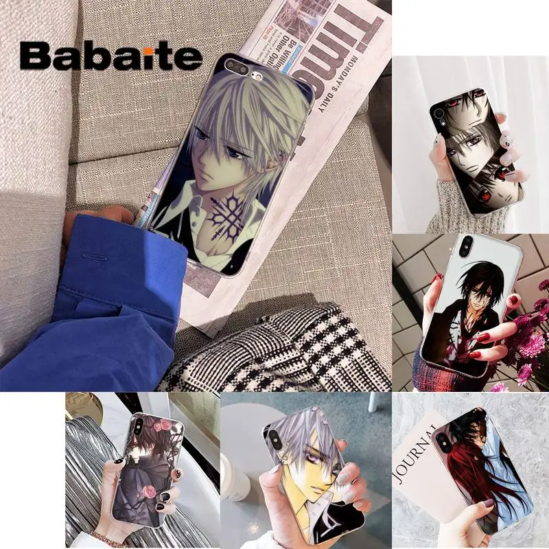 

Babaite Comic Vampire Knight Black TPU Soft Phone Case for iPhone 8 7 6 6S Plus X XS MAX 5 5S SE XR 11 11pro promax