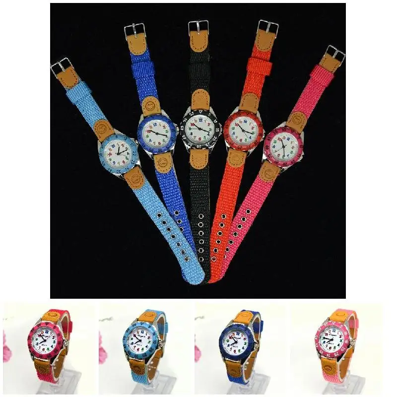 

Cute Boys Girls Quartz Watch Kids Children's Fabric Strap Student Time Clock Wristwatch Gifts uacr Kitchen Timers Tools Gadget