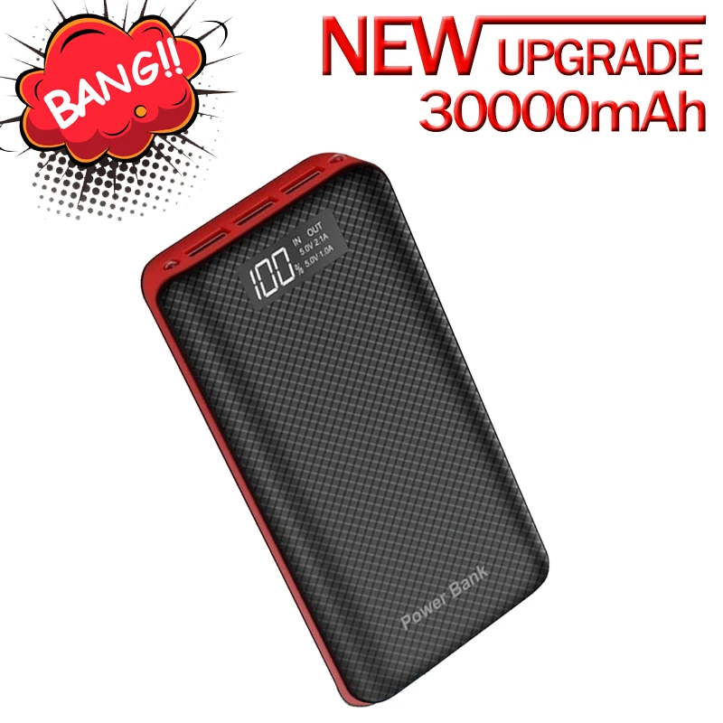 Внешний аккумулятор с ЖК дисплеем 30000 мАч|Внешние аккумуляторы| |