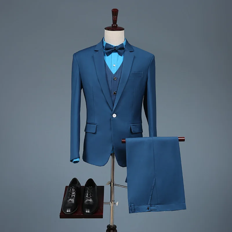 

HOHO 2020 Men Slim Fit Business Business Suit Studio Performance Suit Groom Marriage Formal Dress Two Pieces