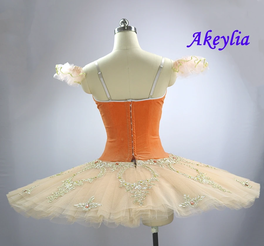 Оранжевая персиковая красная юбка-пачка с огненной птицей для девочек