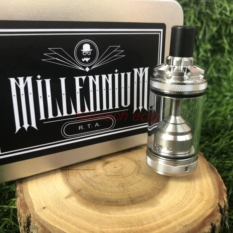 

2019 Newest Millennium MTL RTA tank 22mm 4ml capacity 316ss rebuildable tank atomizer 6 different airflow holes vs Spica Pro RTA