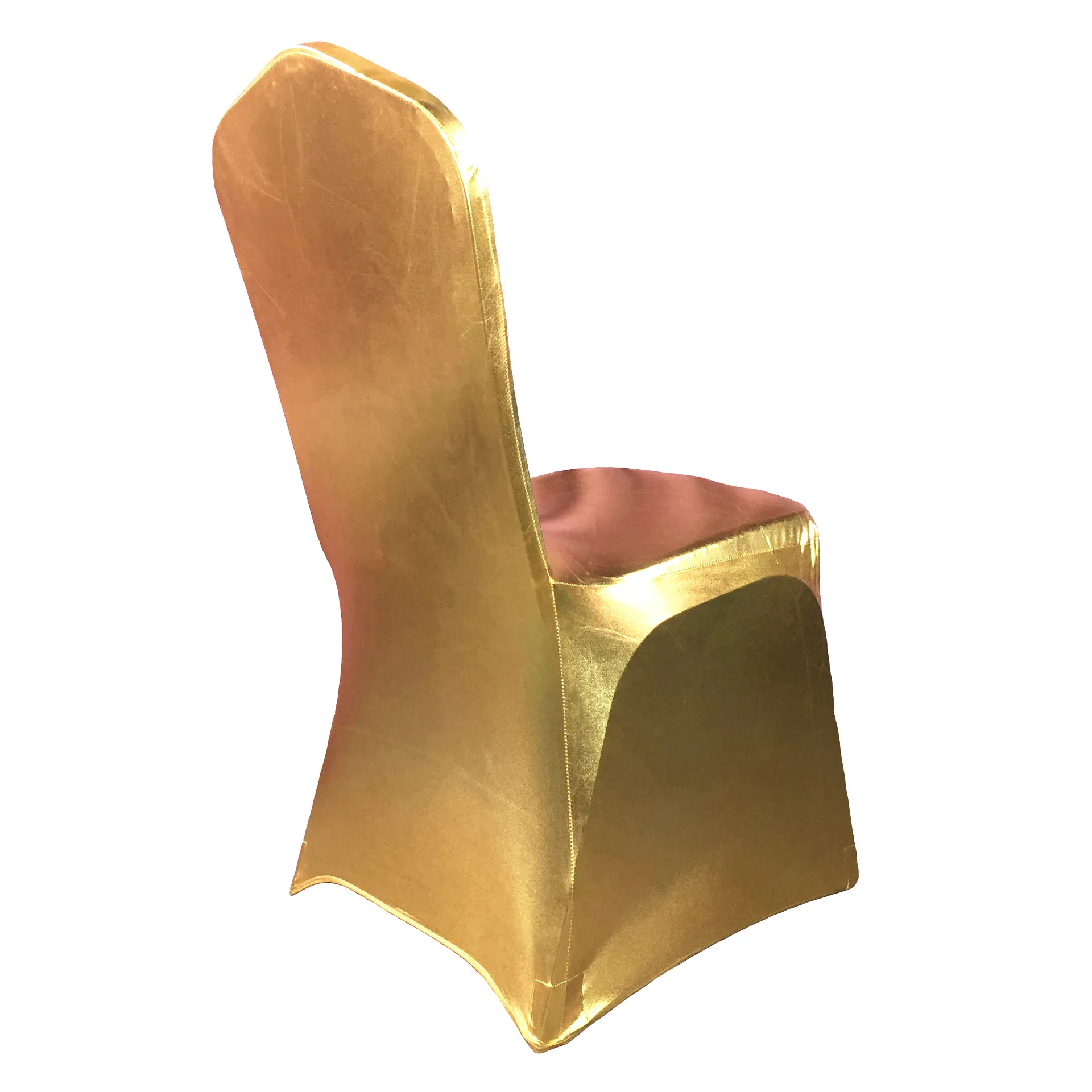 Блестящие эластичные чехлы на стулья из спандекса стрейчевый металлический