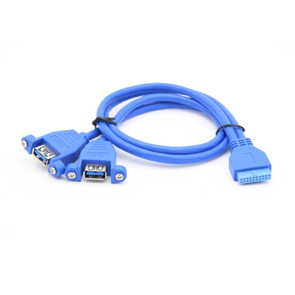 Материнская плата 0 3/0 5 м 20Pin USB3.0 гнездо к двойному USB 3 A Женский кабель для