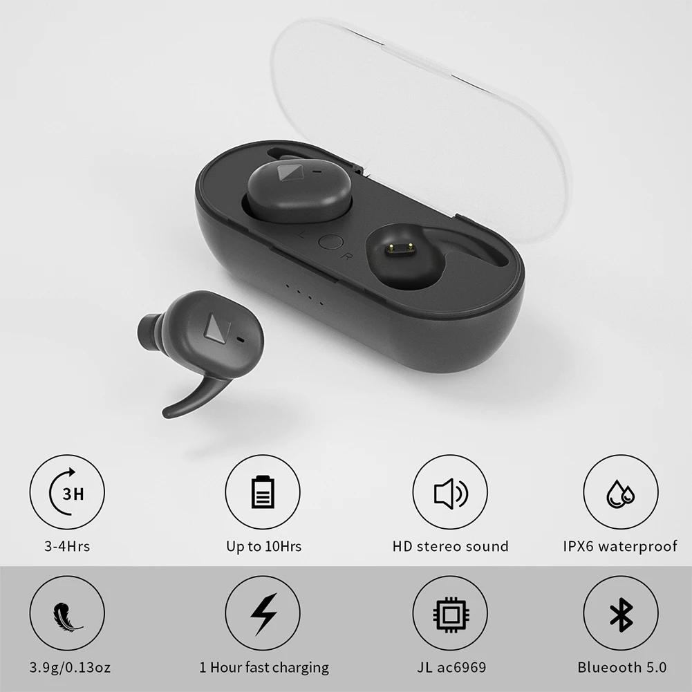Портативные беспроводные наушники с автоматическим сопряжением Bluetooth 5 0