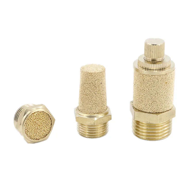 Пневматический латунный для глушителя выхлопного звука BSL M5 1/8 &quot1/4&quot 3/8 &quot1/2&quot