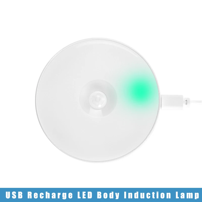 

USB Recharge LED Body Induction Lamp Motion Sensor Night Light 6 Lights Bead Cabinet Closet Mini Wall Lamp For Bedroom Corridor