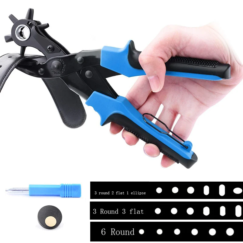 6 Размеры кожаный ремень ушко дырокол плоскогубцы отверстие пробивая машина