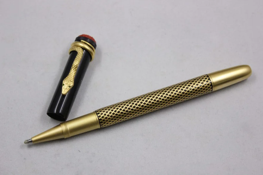 

High Quality Mb Metal Ballpoint Pen Inlay Snake Clip Caneta Roller Ball Pens for Writing Business Office Accessories