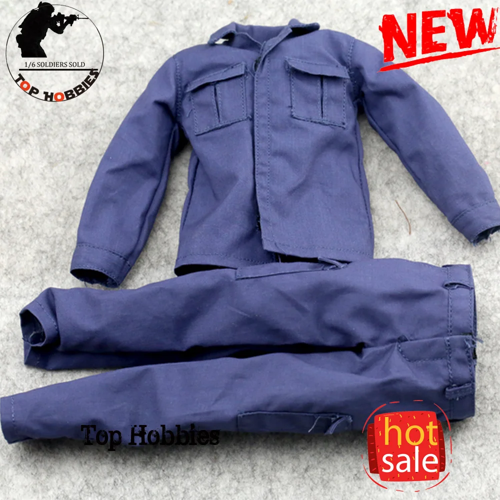 Масштаб 1:6 одежда приложение голубой спецназ боевая униформа костюм/одиночные