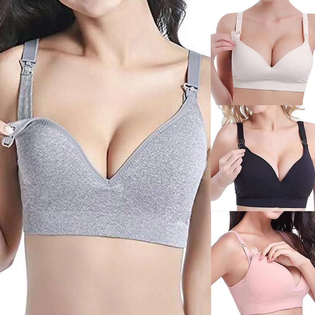 Нижнее белье молочного цвета для беременных бесшовный бюстгальтер пуш-ап