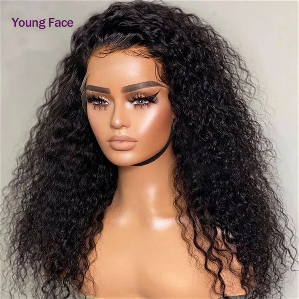 

150% натуральные технические кудрявые HD парики из человеческих волос, предварительно выщипанные Детские кудрявые волосы, парики из человече...