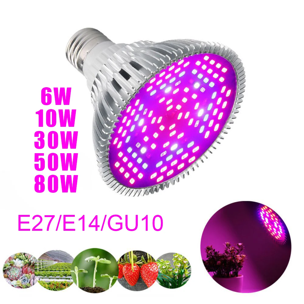 

LED Grow Light Plant Grow Full Spectrum E27 Growing Lamps Bulb For Indoor Hydroponics Flowers Plants Growth Lamp Phyto Grow Box