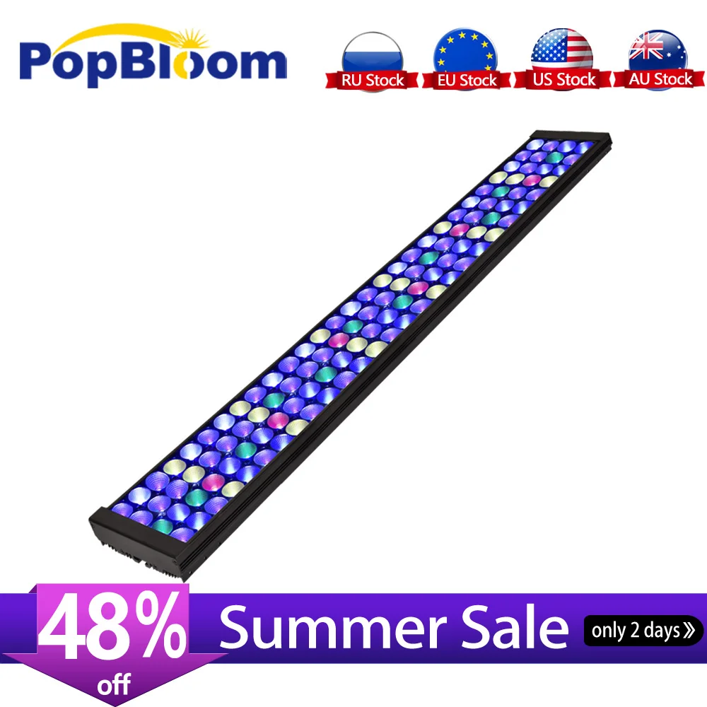 Светодиодная лампа PopBloom для аквариума умный риф аквариумный светильник 80 100 см