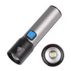 Портативный светодиодный фонарик T6 с зарядкой от USB светильник онарь для кемпинга, масштабируемый фонарик со встроенным литиевым аккумулятором 1200 мАч