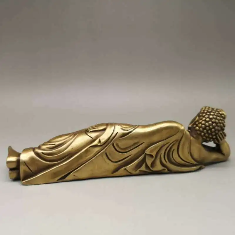 

Chinese Pure Brass Sleeping Buddha Statue