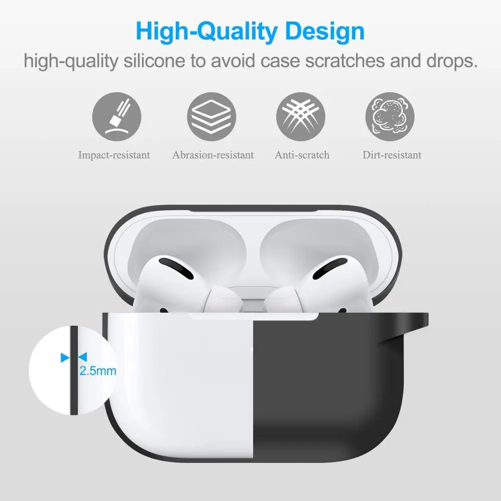 TOPK для Apple Airpods Pro Чехол Силиконовый защитный Bluetooth наушники Мягкий силиконовый чехол сумка для Air Pods Pro Earpods чехол
