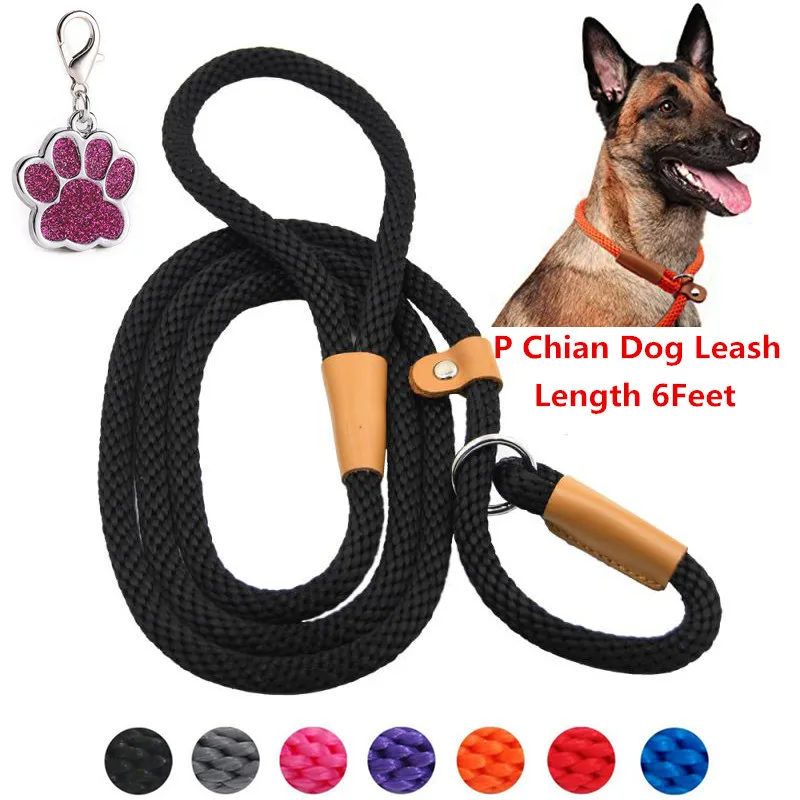 

Нейлоновый Поводок для собак, прочный поводок 6 футов, для дрессировки питомцев, бега, прогулок, Безопасность собак, товары для средних и бол...