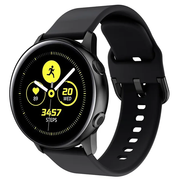 Ремешок силиконовый для Samsung Galaxy Watch Active 2 40/44 мм спортивный браслет смарт-часов Gear