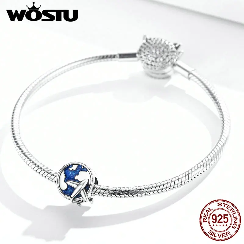 WOSTU 2020 новый оригинальный синий мир вояжа бисера fit Pandora амулеты серебро 925 бусы