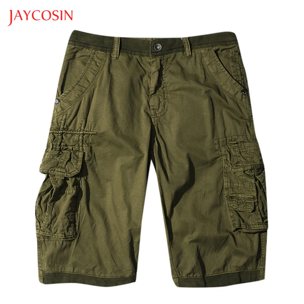 Длинные шорты карго Jaycosin летние повседневные хлопковые эластичные Капри с