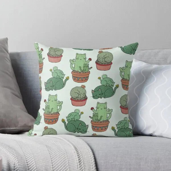 

Cactus Cats Soft Decorative Throw Pillow Cover for Home Pillows NOT Included