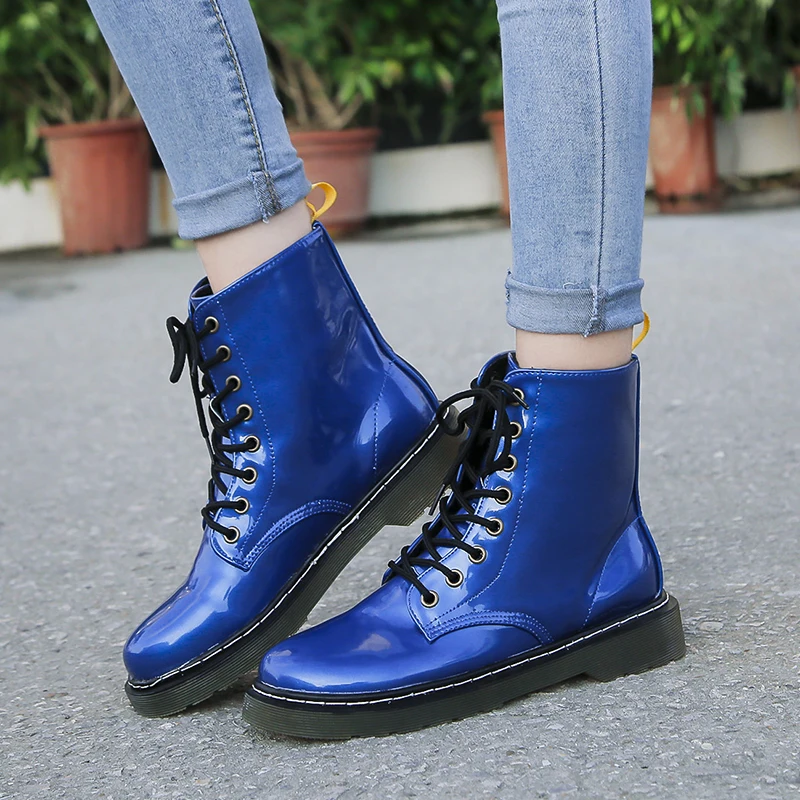 Женские ботинки Модные непромокаемые сапоги на резиновой подошвой Ботинки с