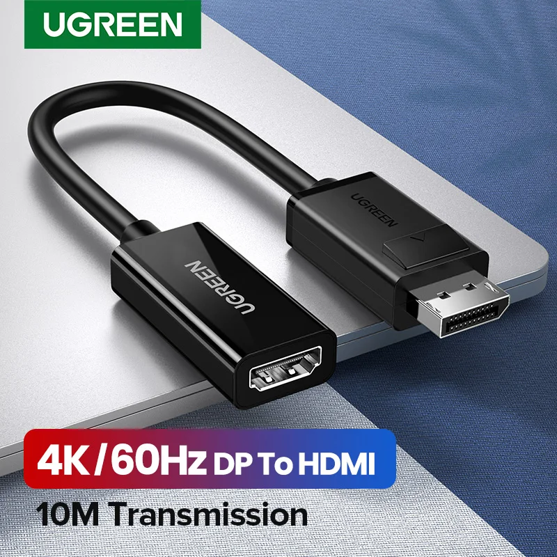 UGREEN Displayport DP to HDMI Adapter 4K Display Port Cable Converter 1080P For PC Laptop Projector Displayport to HDMI Adapter