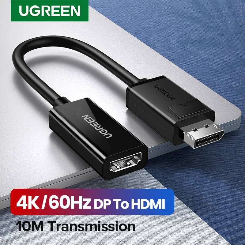 Адаптер UGREEN для порта дисплея DP к HDMI 4K кабельный конвертер 1080P ПК ноутбука