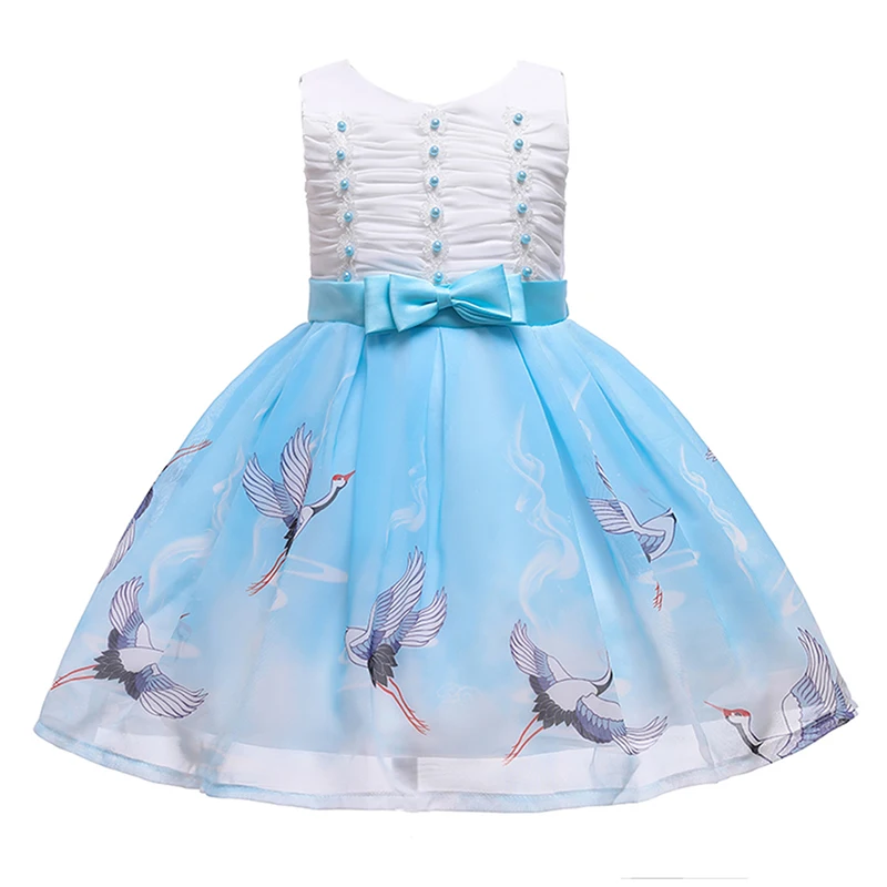 summer Kids dress 3-14yrs girls princess children Half sleeve applique dresses wedding party sweet prom | Детская одежда и обувь