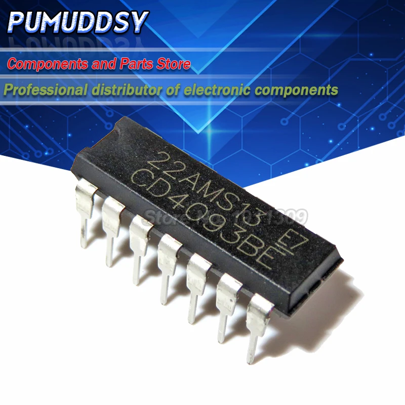 10 шт. CD4093 CD4093BE 4093BE DIP 14 Новый и IC|Интегральные схемы| |