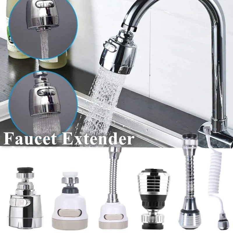 

Faucet extender stainless steel lengthened rotating universal jet non-splashing hot water available kitchen accessories bubbler